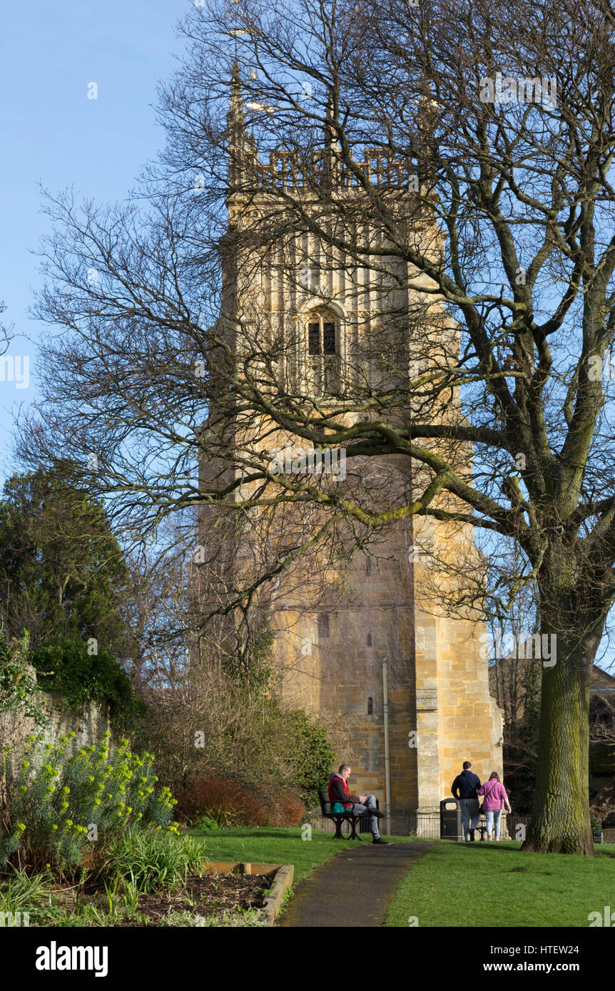 Evesham Bell Tower, Worcestershire England UK, built in the 16th