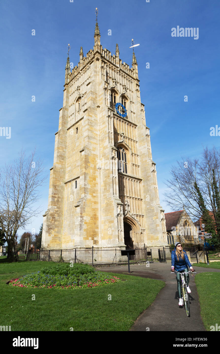The Bell Tower, Evesham, Worcestershire England UK, built in the 16th century as part of Evesham Abbey Stock Photo