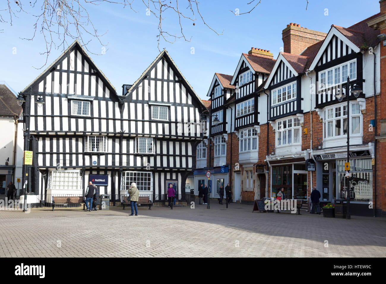 Evesham UK medieval buildings in Evesham town centre, Evesham