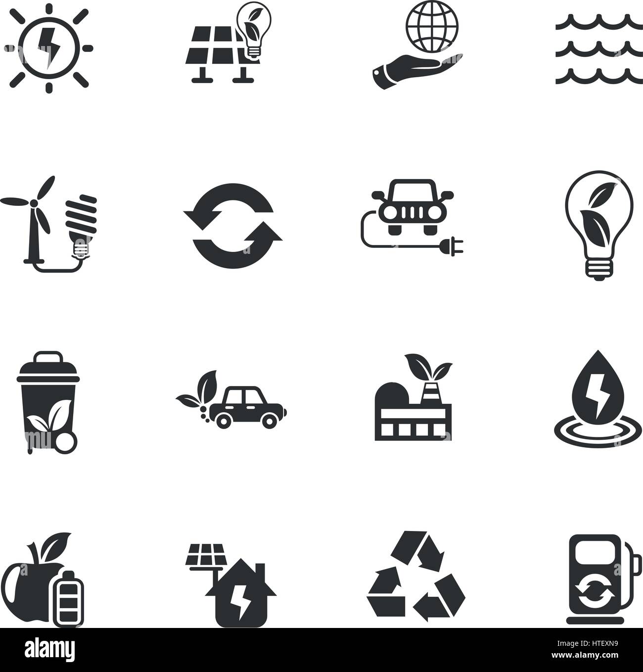alternative energy web icons for user interface design Stock Vector ...