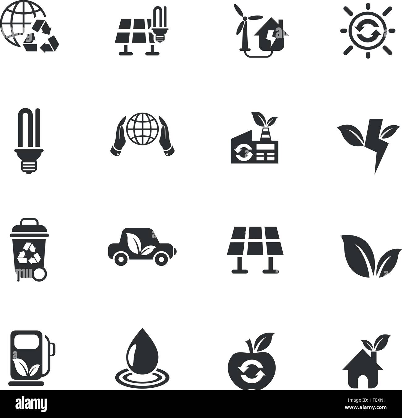 alternative energy web icons for user interface design Stock Vector ...
