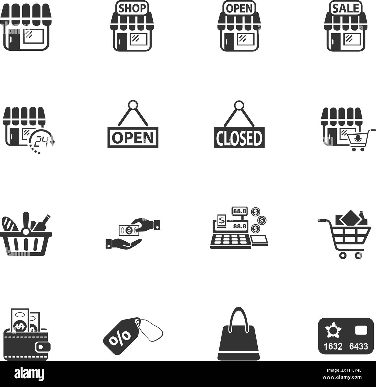 shop web icons for user interface design Stock Vector Image & Art - Alamy