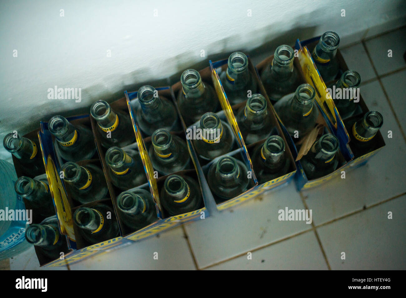 empty beer bottles Stock Photo Alamy