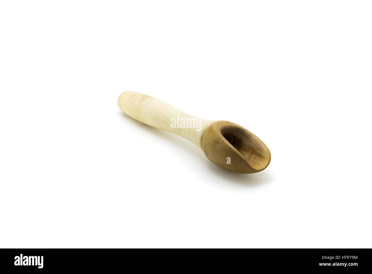 Wooden scoop isolated on a white background Stock Photo