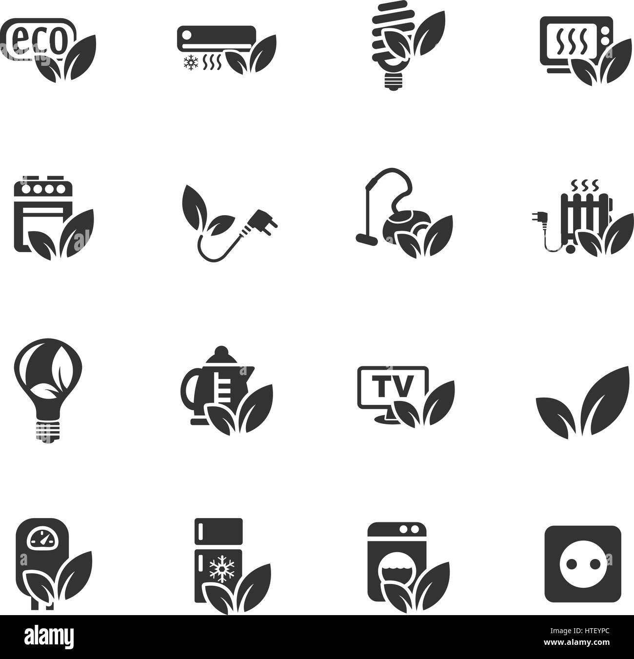 eco web icons for user interface design Stock Vector