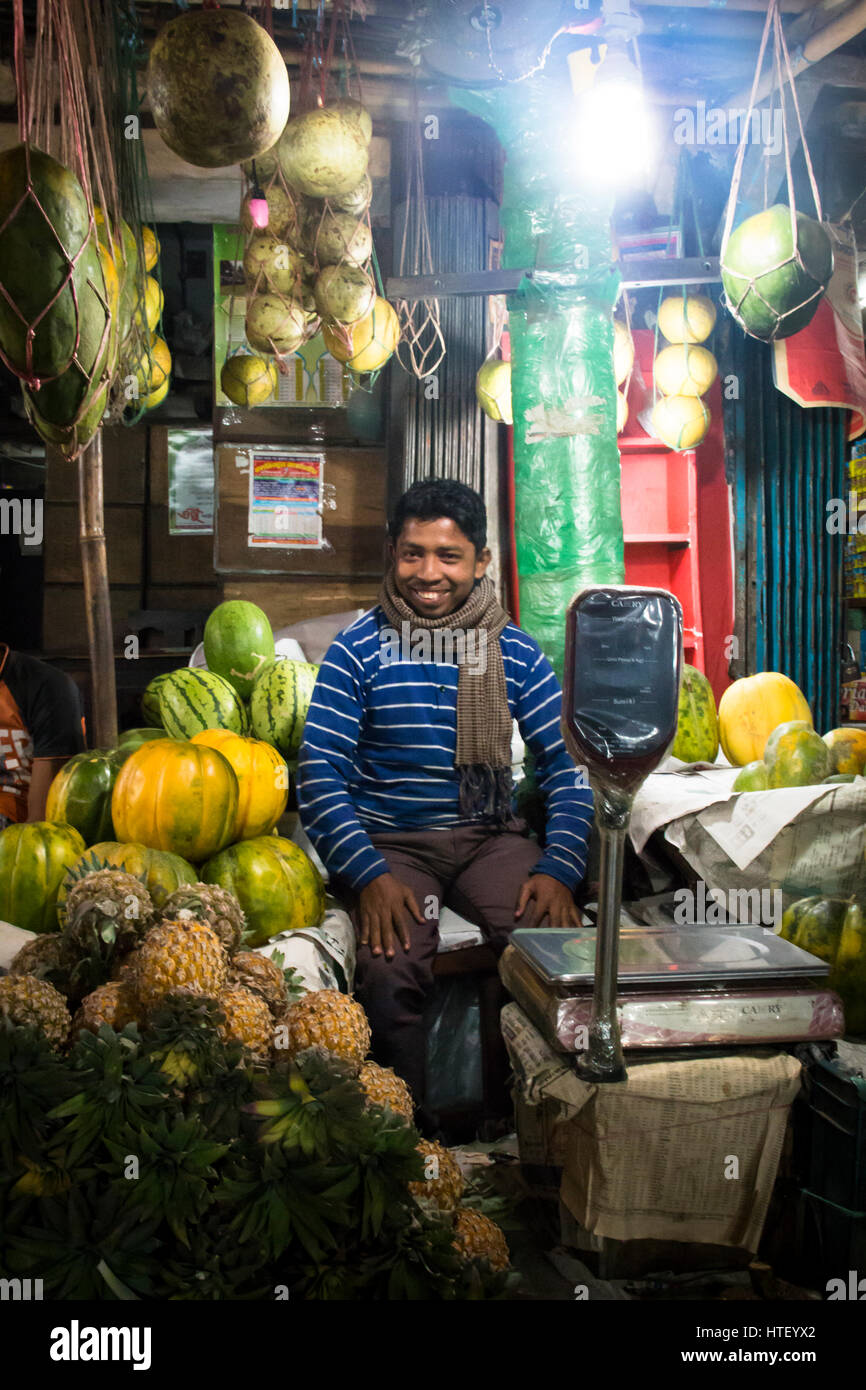 CHITTAGONG, BANGLADESH FEBRUARY 2017 The central bazar market in