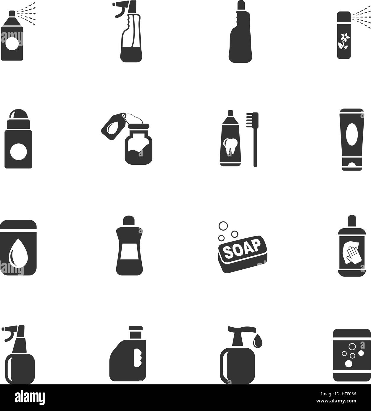 household chemicals web icons for user interface design Stock Vector ...