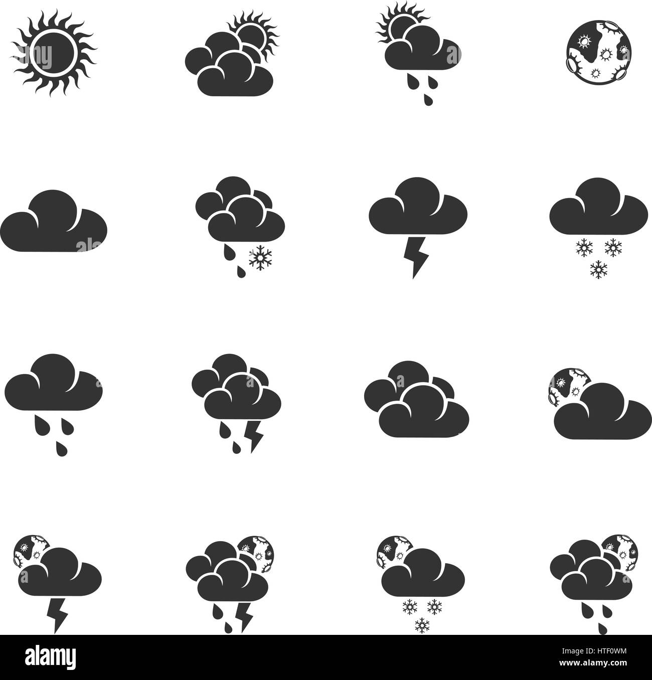 weather web icons for user interface design Stock Vector Image & Art ...