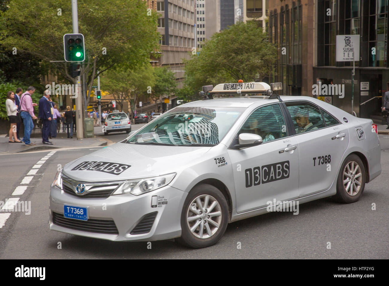 For hire Taxis in Sydney city centre,australia Stock Photo Alamy