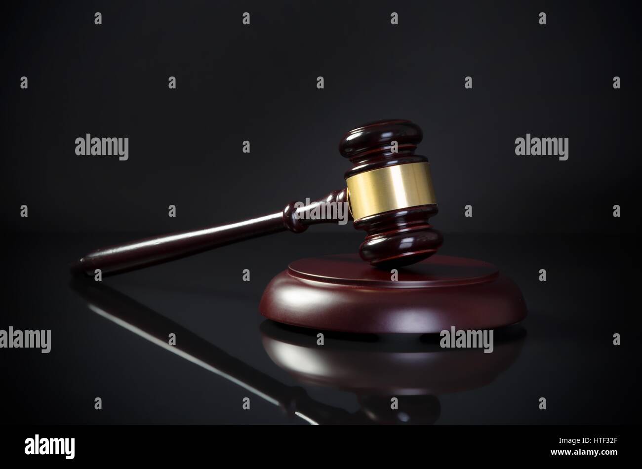 Law gavel business card copy space. law gavel mallet rights closeup trial black copy-space concept Stock Photo