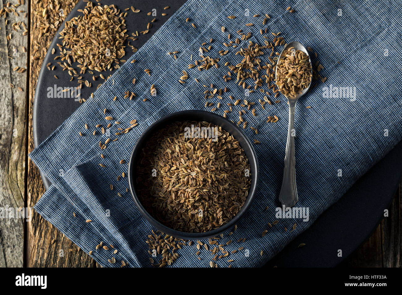 Dry Organic Tarragon Seed Spice in a Bowl Stock Photo
