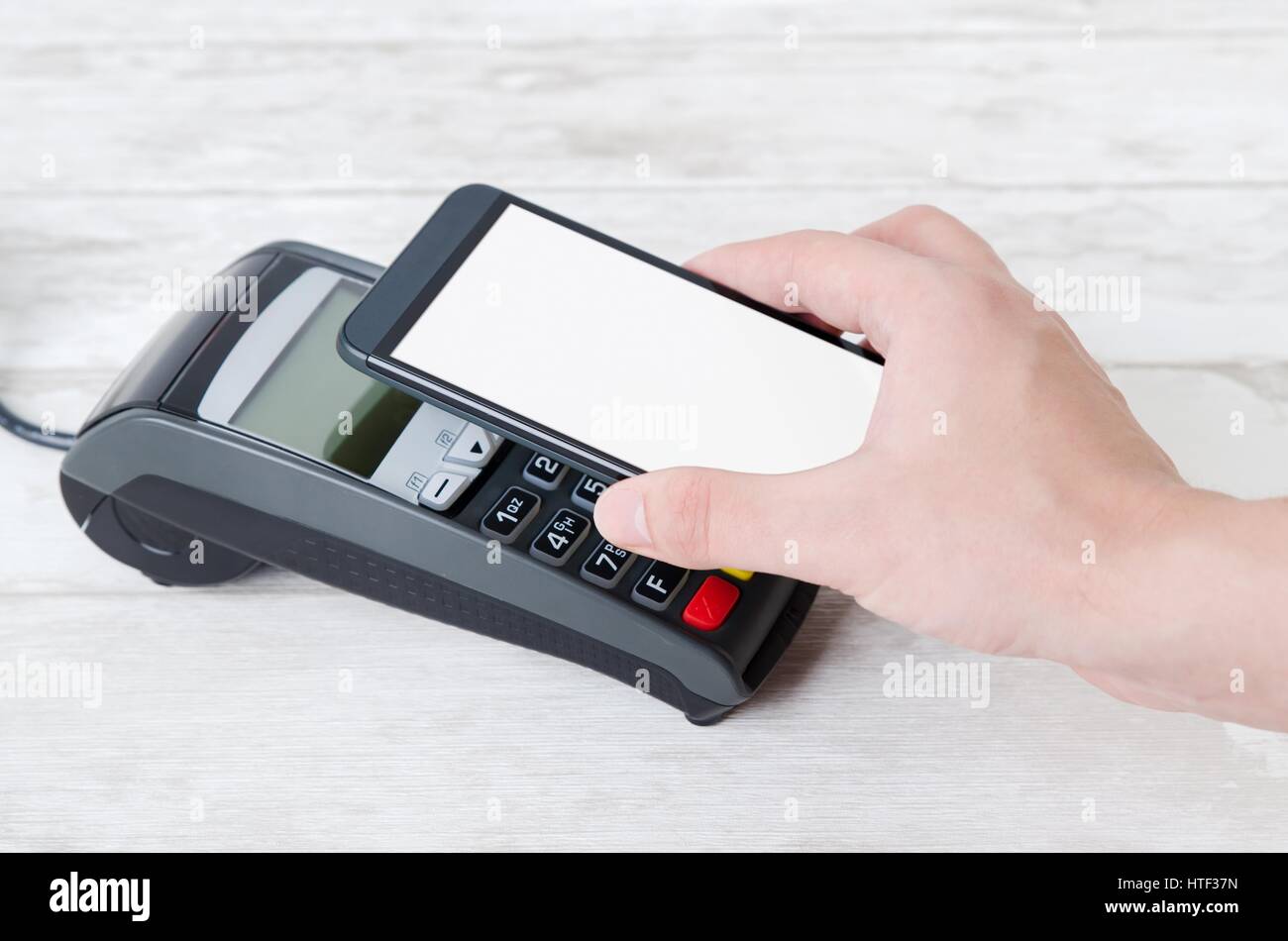 Mobile payment with smart phone. payment nfc near field communication