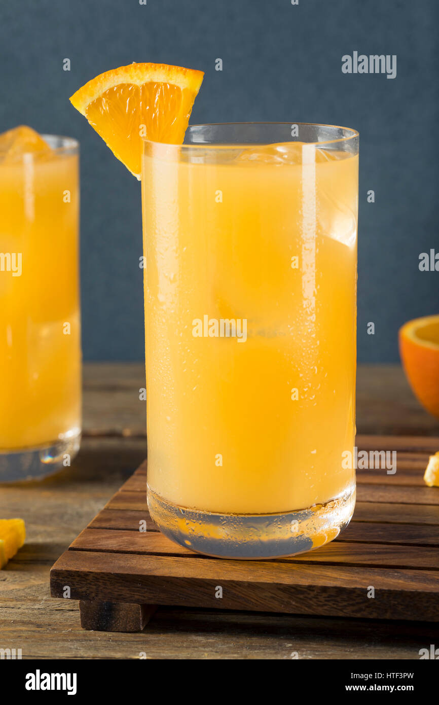 Homemade Alcoholic Gin and Juice Cocktail with Orange and Grapefruit