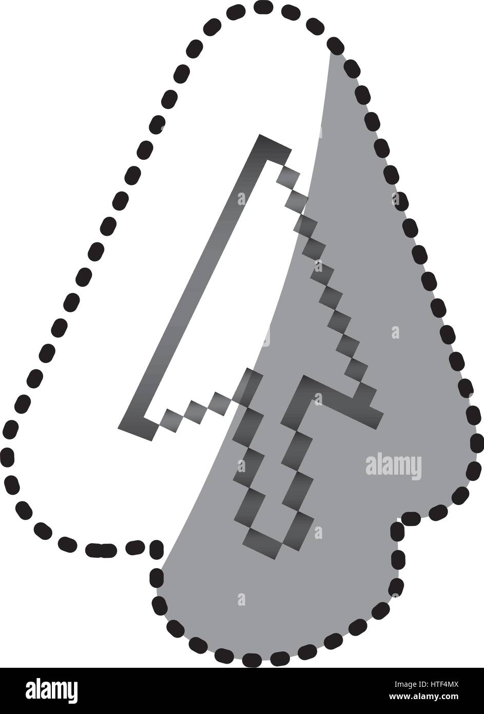 grayscale pixel cursor con Stock Vector Image & Art - Alamy