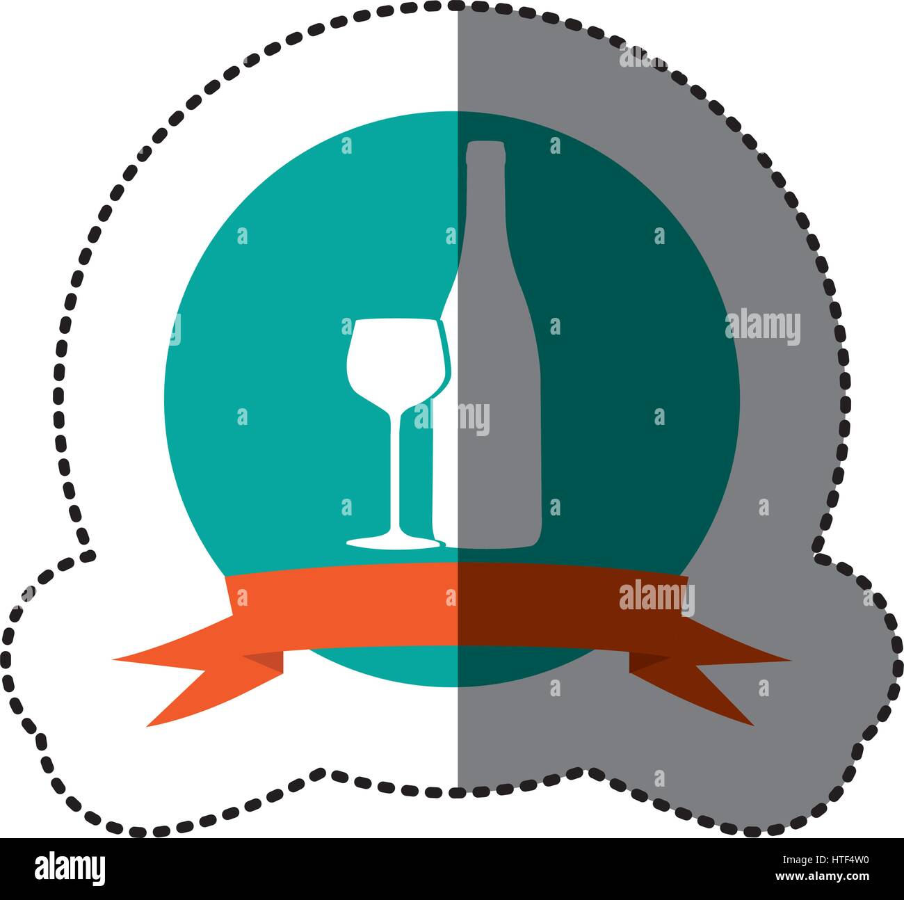 emblem wine bottle with glass icon Stock Vector Image & Art - Alamy