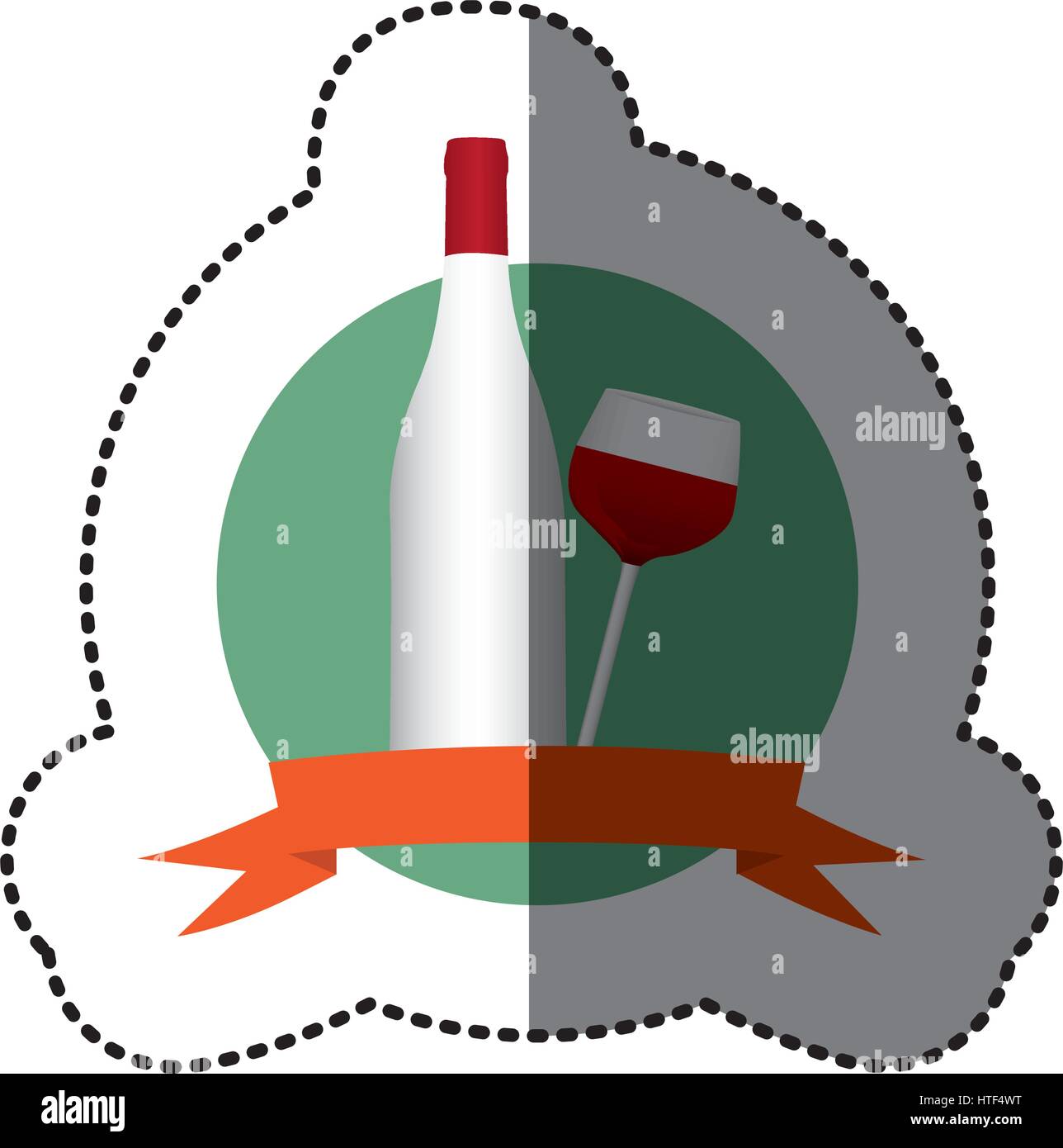 emblem wine bottle and glass with wine Stock Vector Image & Art - Alamy