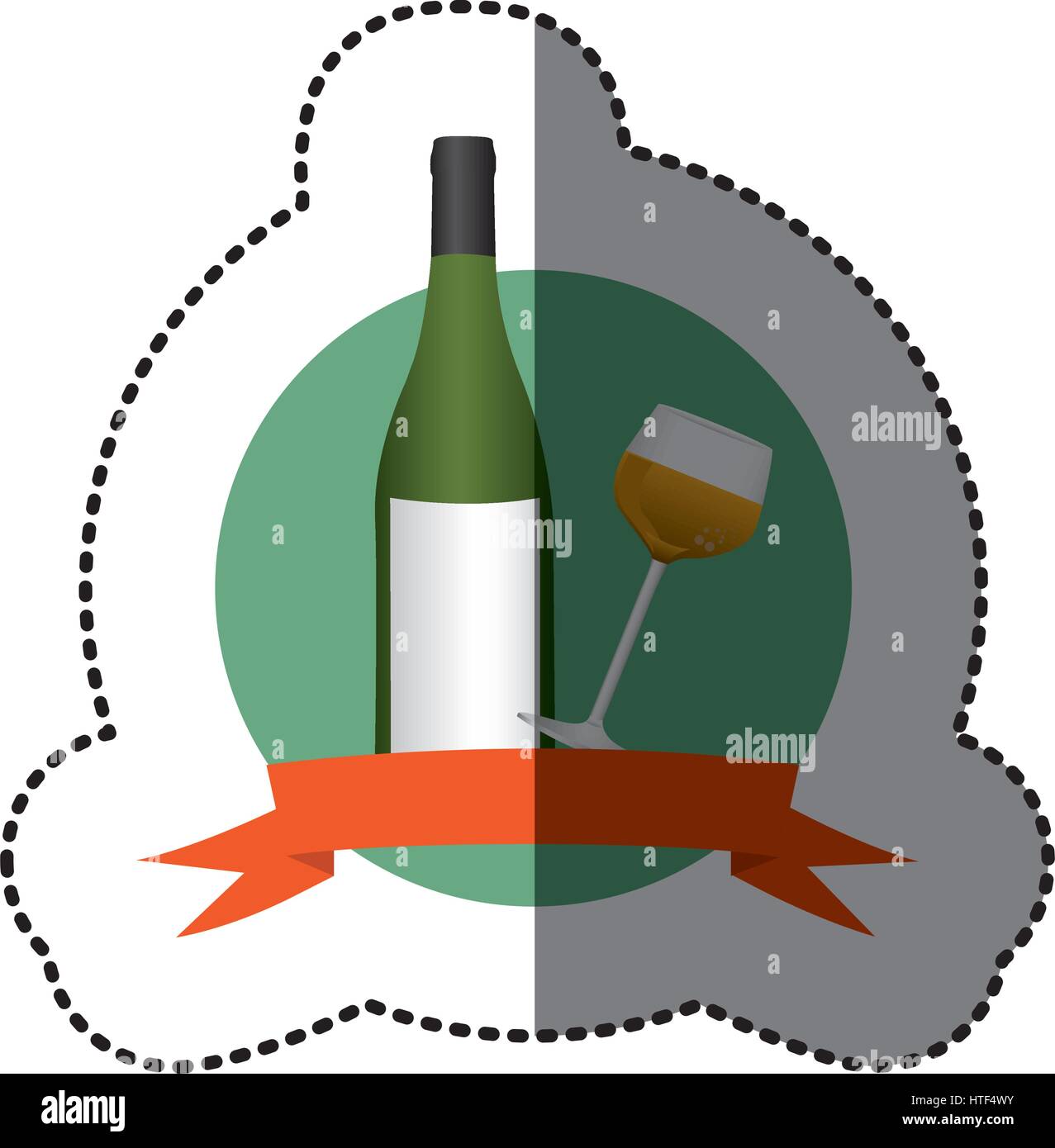 emblem wine bottle and glass with wine Stock Vector Image & Art - Alamy