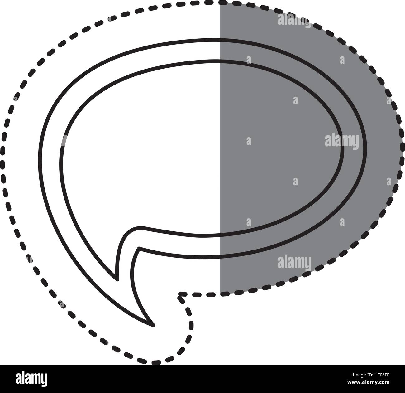 monochrome sticker of cloud speech with tail Stock Vector Image & Art ...