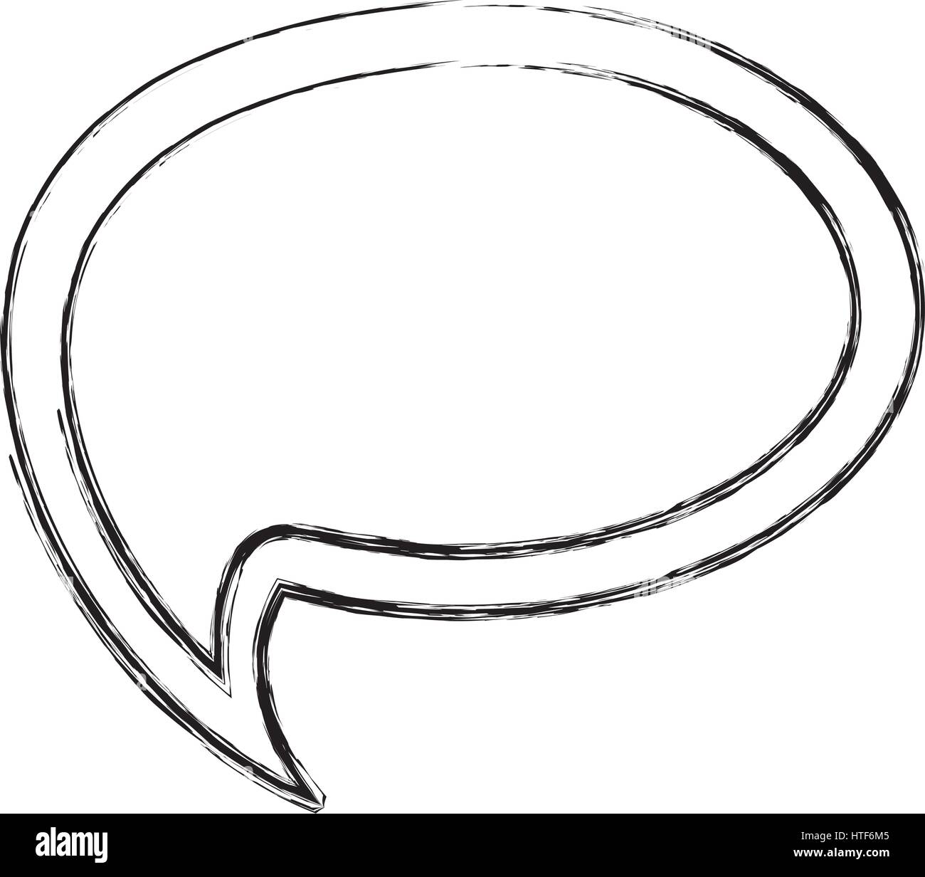 monochrome sketch of cloud speech with tail Stock Vector Image & Art ...