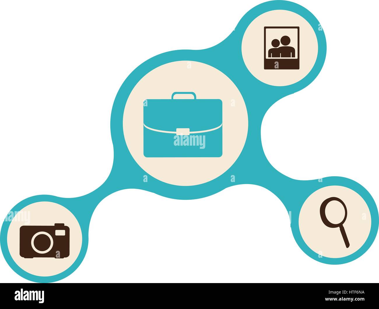 color infographic of personal storage files Stock Vector