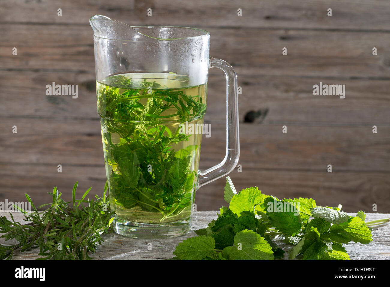 Kräutertee, Tee aus Zitronenmelisse, Zitronen-Melisse, Melisse und ...