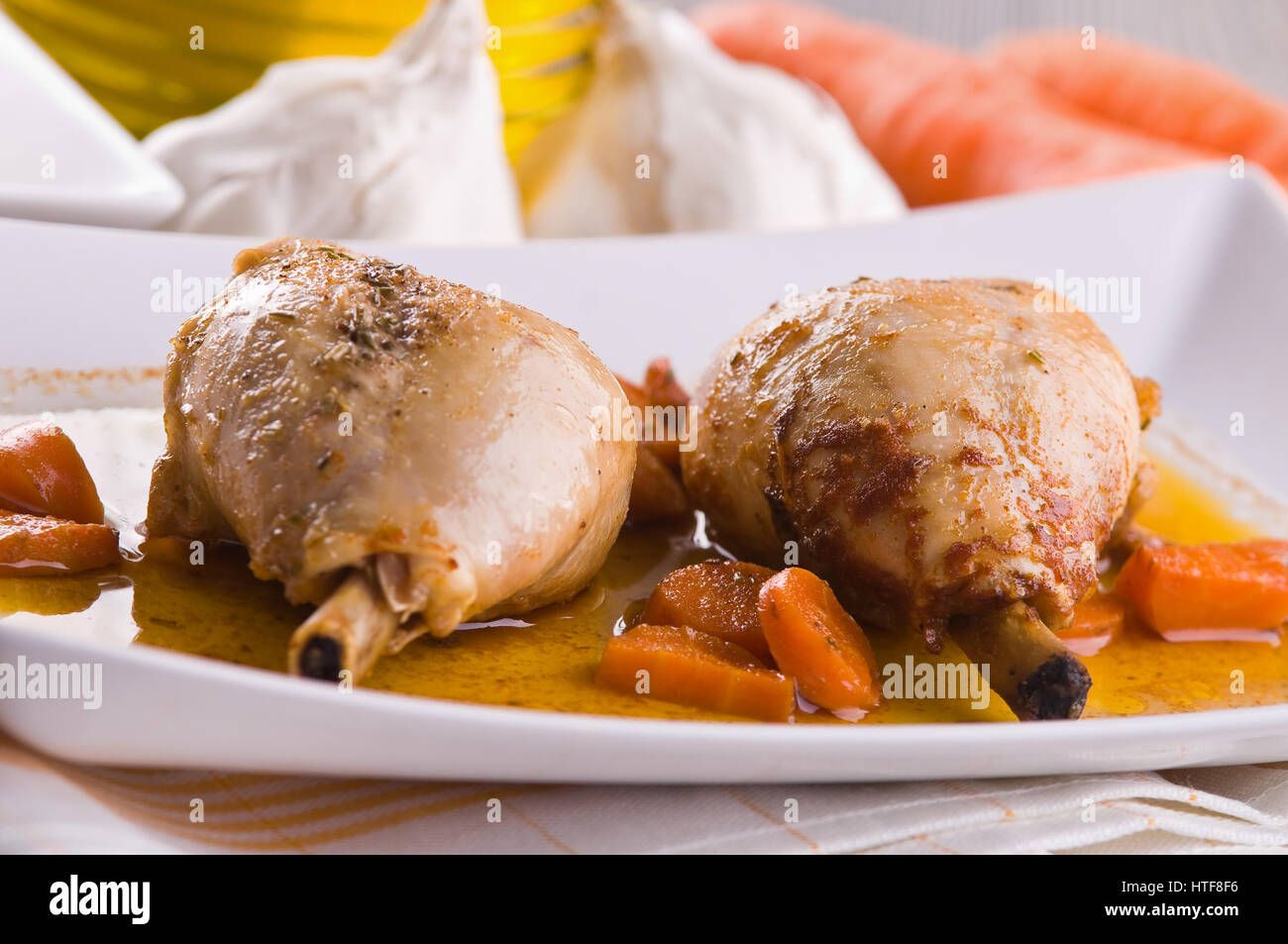 Paprika Chicken Drumsticks Stock Photo Alamy
