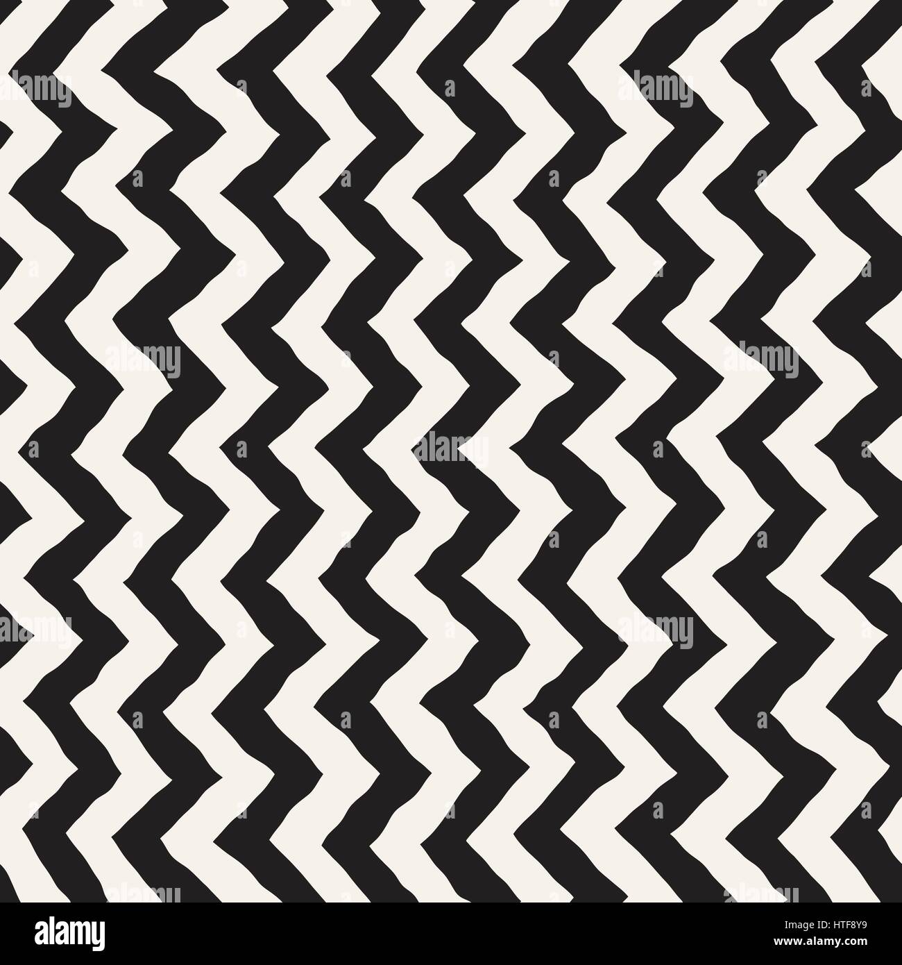 Seamless Wavy Hand Drawn Stripes Pattern. Abstract Repeating Vector ...