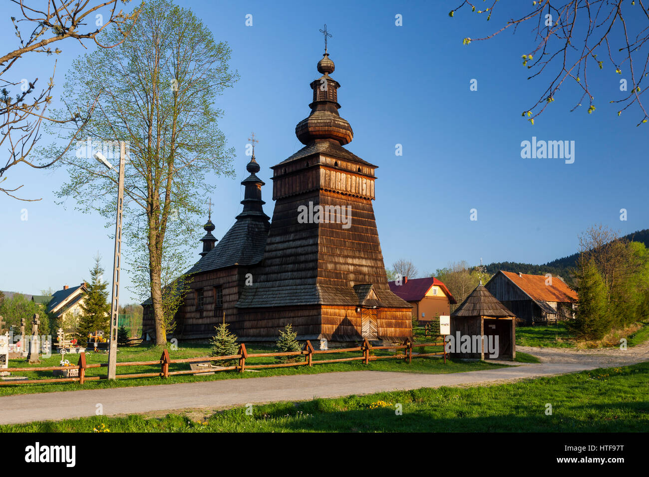 Skwirtne, Polish, Greek-Catholic church from 1837. Stock Photo