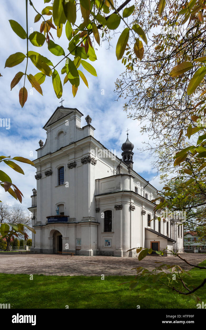 Rococo church from 1750 in Tarnogrod, Poland. Stock Photo