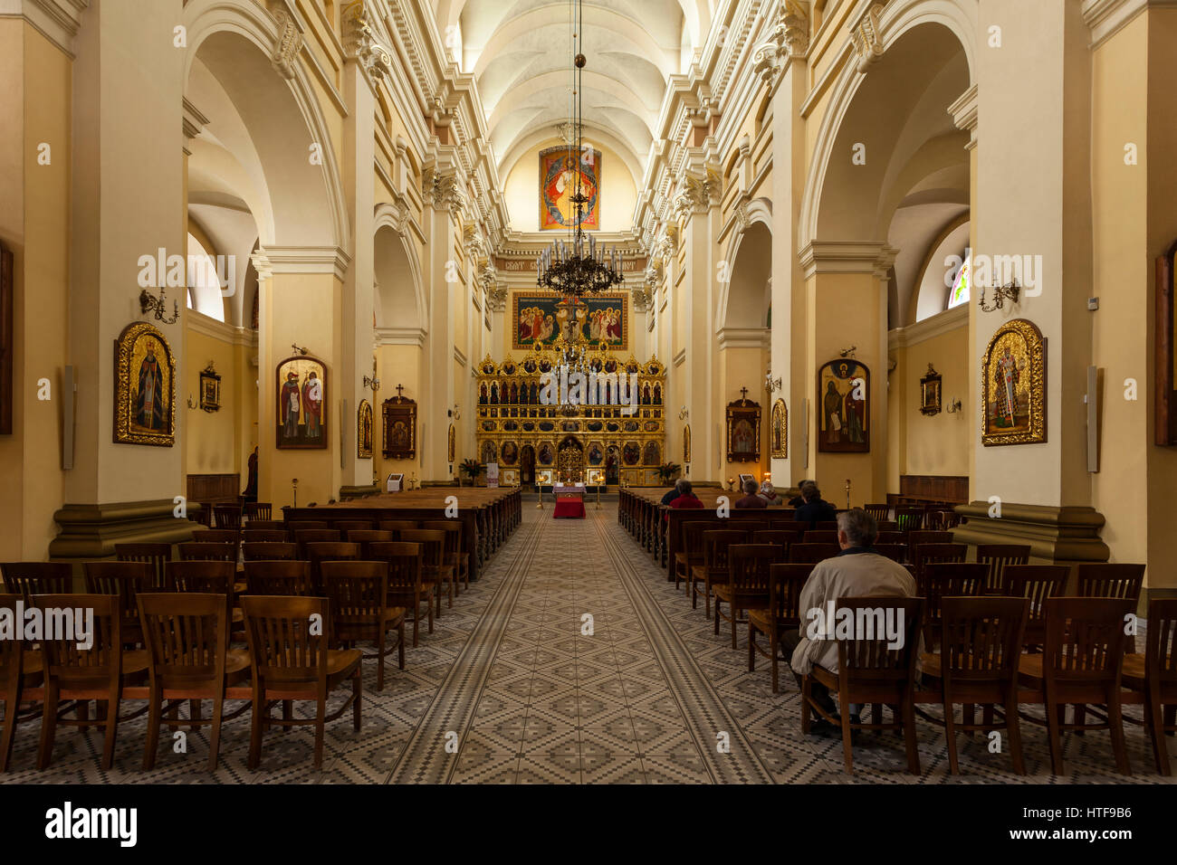 St. Isaac's Cathedral. John the Baptist - the church of the Greek Catholic in Przemysl, Poland. Stock Photo