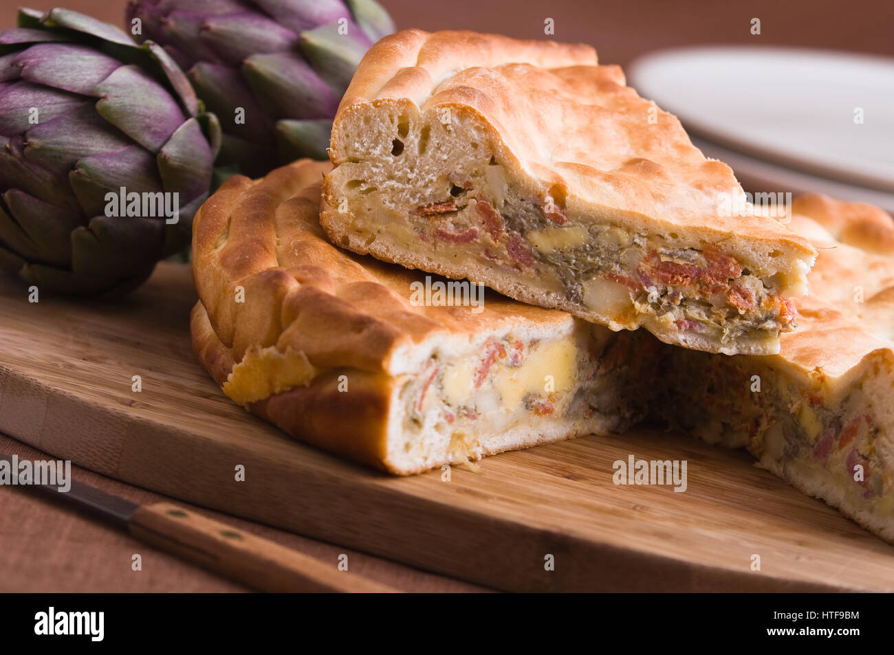 Artichoke Pie Stock Photo Alamy