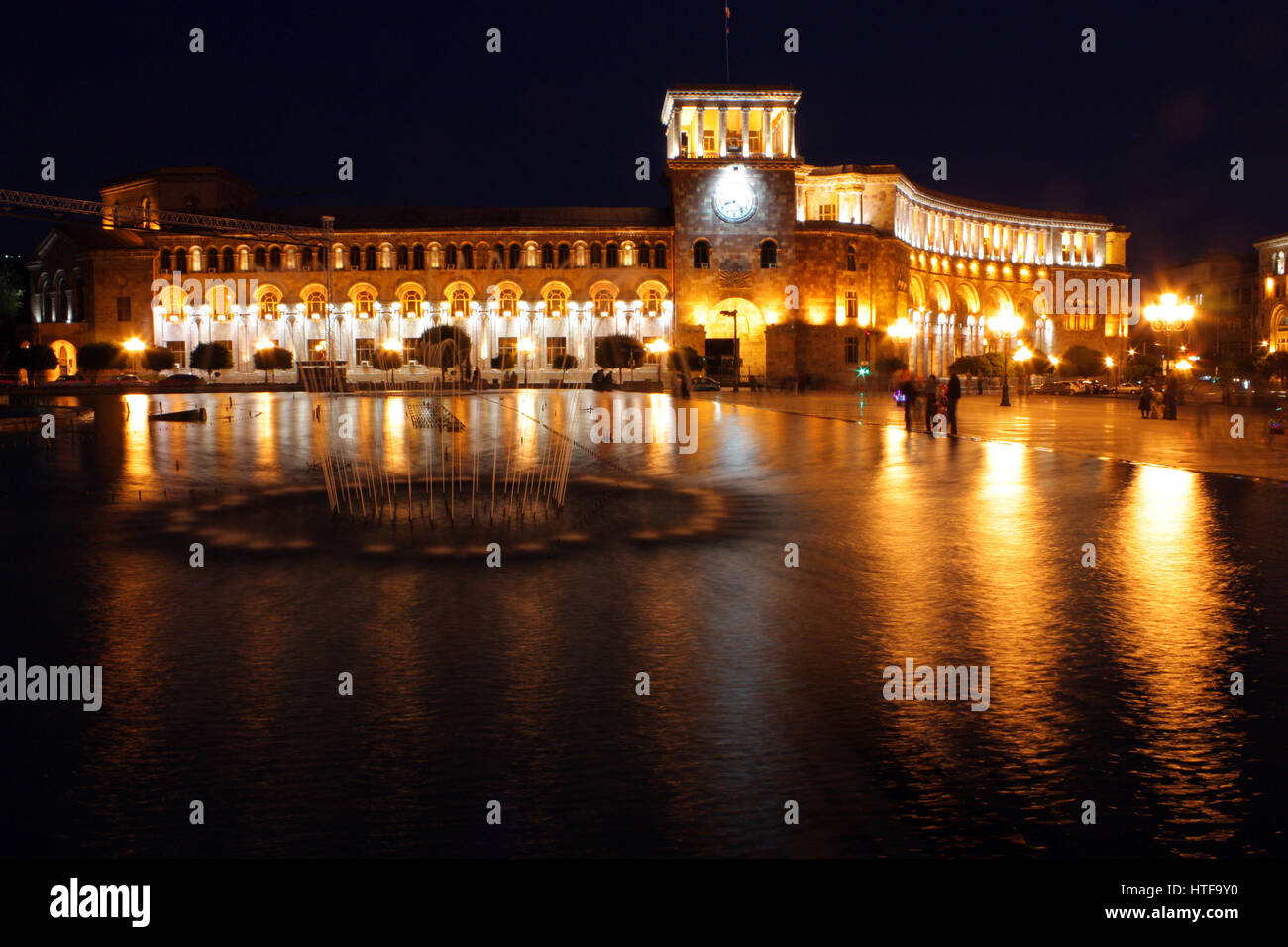 Republic Square in the evening lights,Yerevan, Armenia Stock Photo Alamy