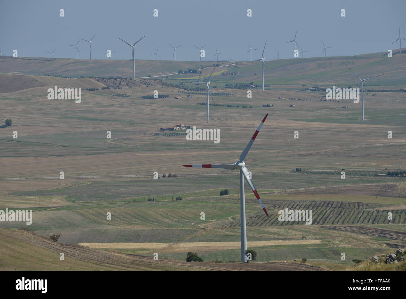 Lucania, wind turbines Stock Photo