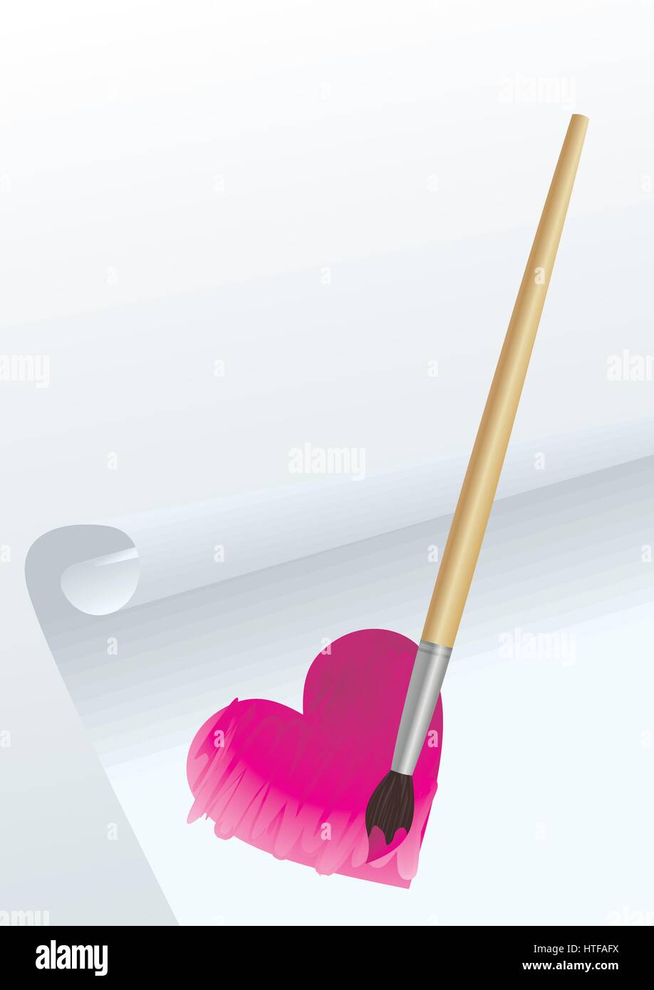 heart draw with brush vector image Stock Vector Image & Art - Alamy