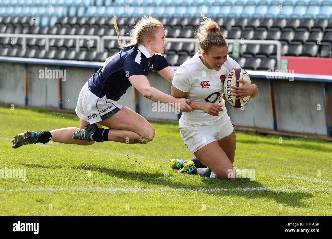 Kay Wilson Rugby England Women's Kay Wilson scores her 3rd and her sides 6th try during ...