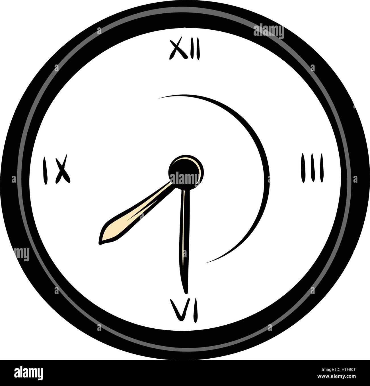 Clock icon in cartoon style isolated vector illustration Stock Vector ...