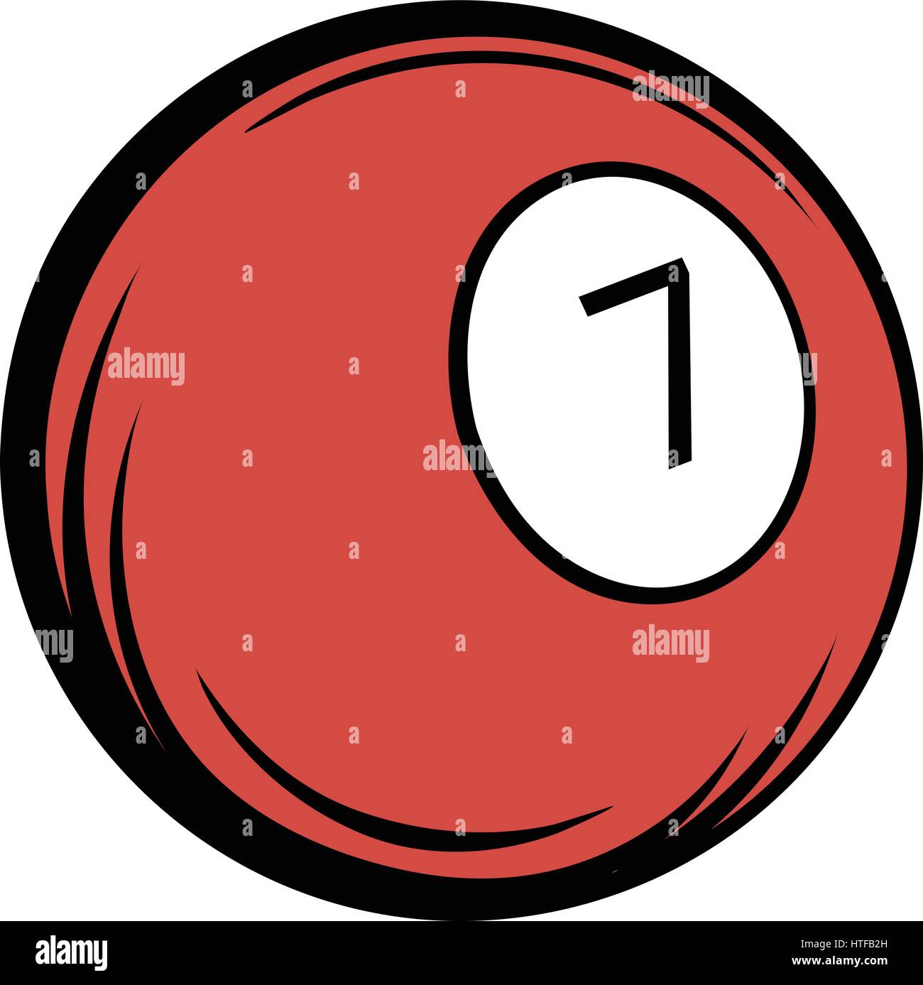 Billiard ball icon in cartoon style isolated vector illustration Stock ...