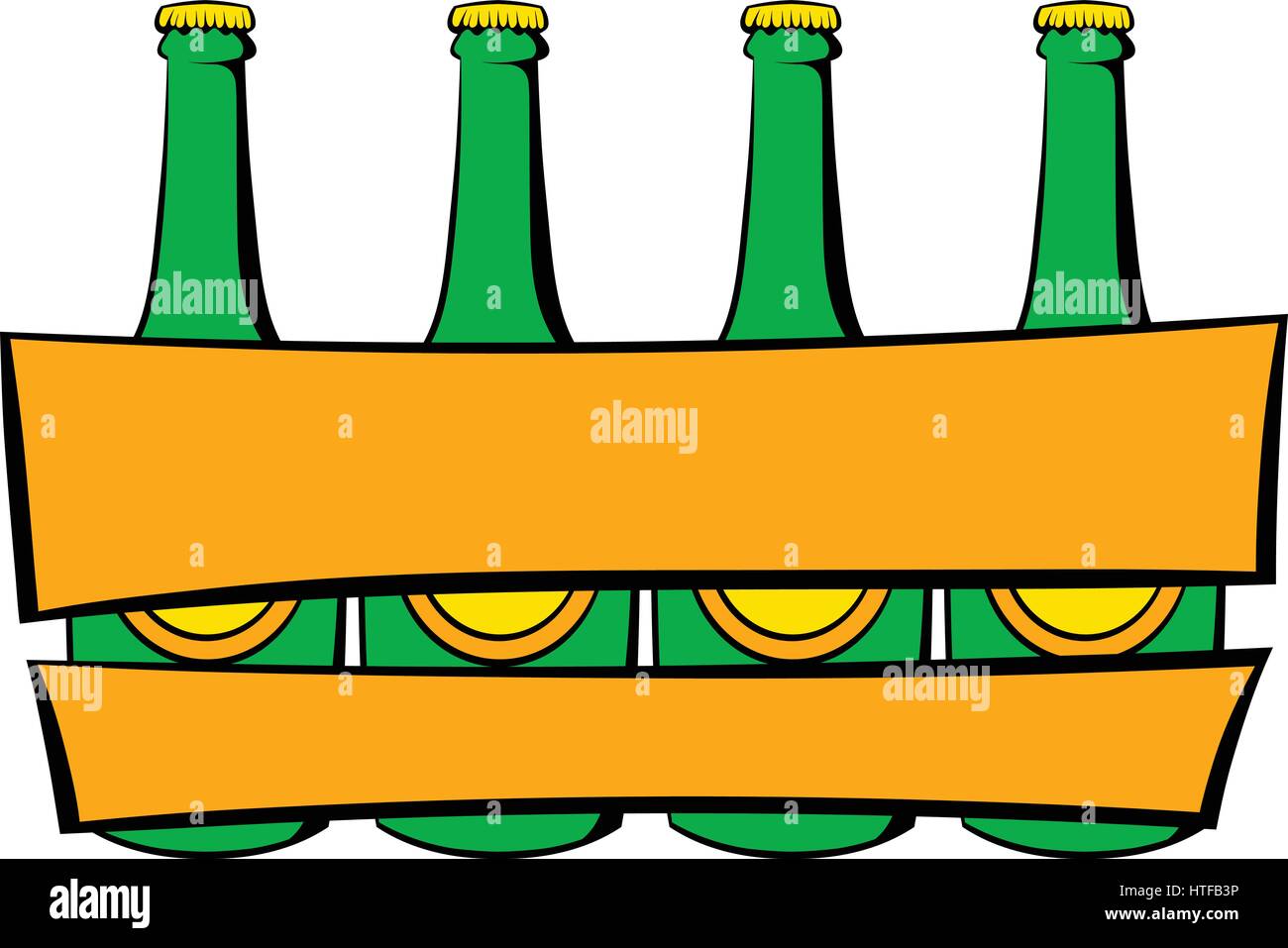 Beer wooden box icon in icon in cartoon style isolated vector ...