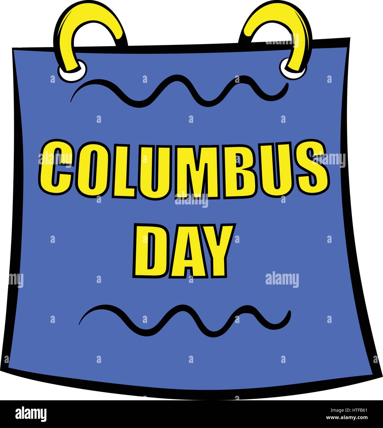 Columbus day calendar icon in icon in cartoon style isolated vector ...