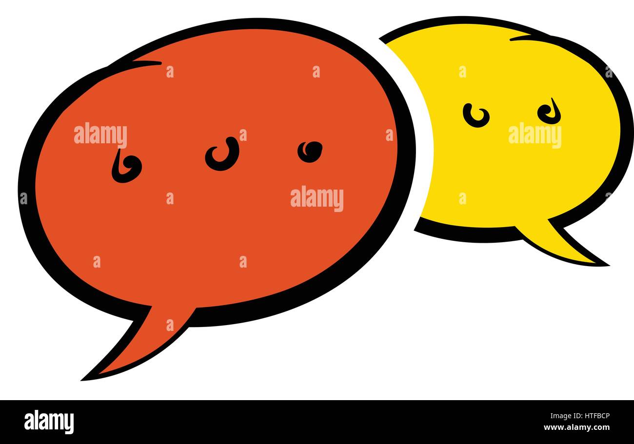 Speach bubles icon in cartoon style isolated vector illustration Stock ...