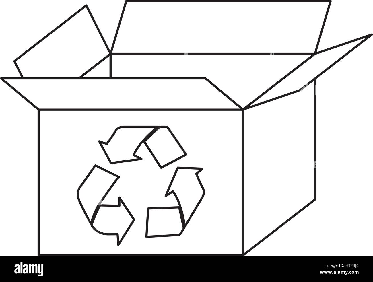 figure box open with recycle symbol icon Stock Vector Image & Art - Alamy