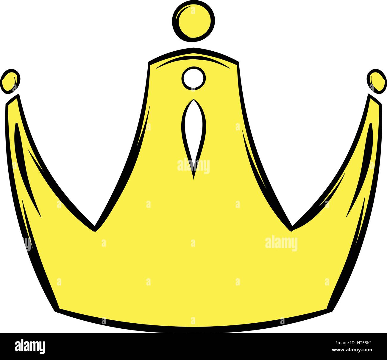 Golden crown icon in cartoon style isolated vector illustration Stock ...