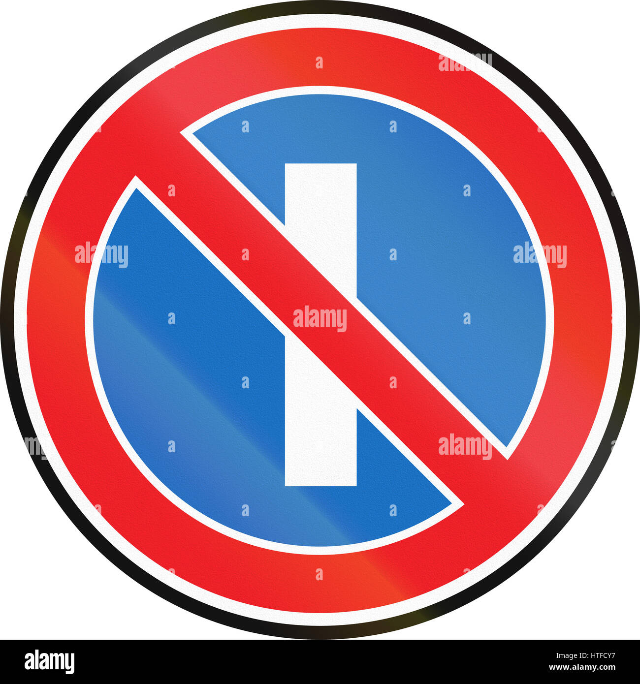 Road sign used in Belarus - No parking on odd calendar days Stock Photo ...