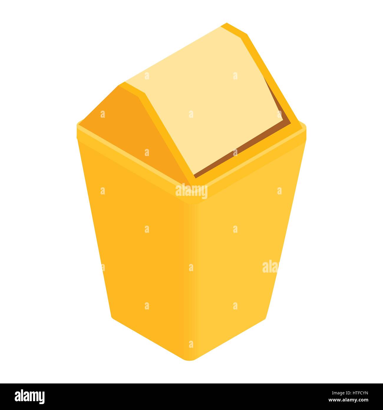Trash plastic can with lid icon isometric 3d style Stock Vector Image ...
