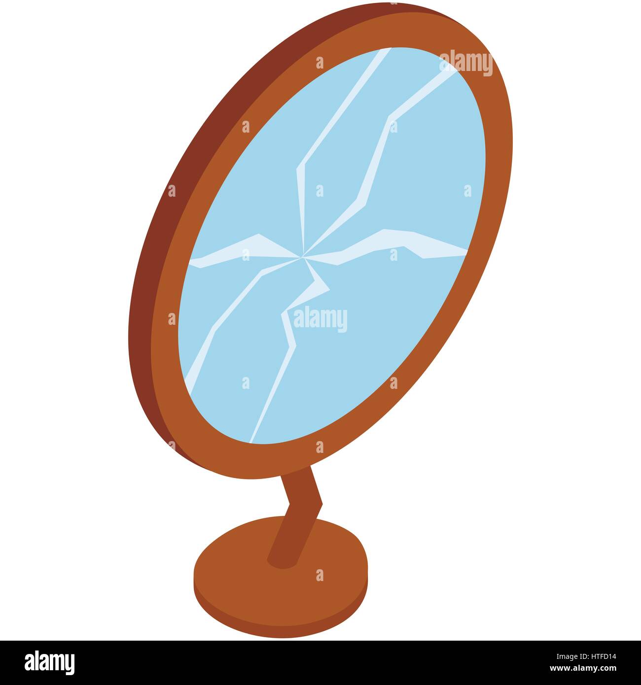 Broken mirror icon, isometric 3d style Stock Vector Image & Art Alamy
