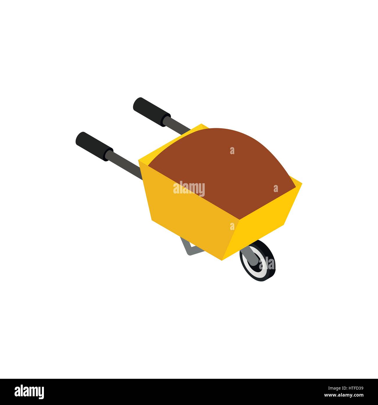 Wheelbarrow icon, isometric 3d style Stock Vector Image & Art - Alamy