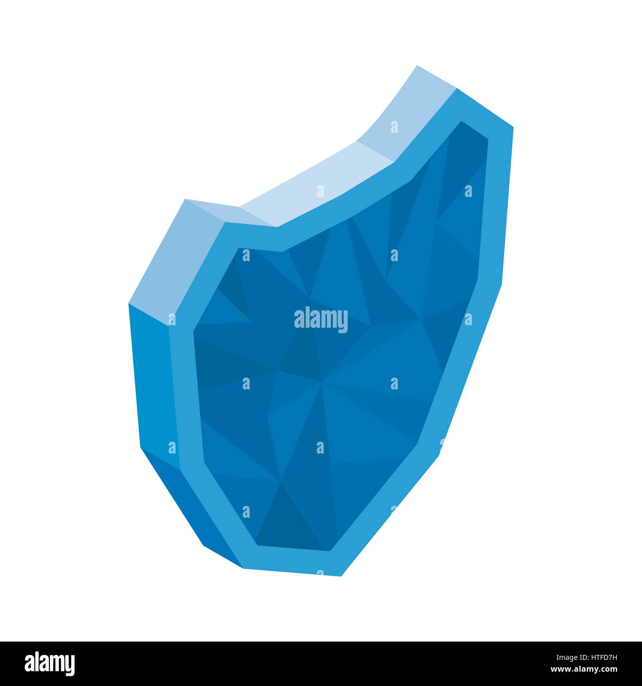 Blue glass shield icon, isometric 3d style Stock Vector Image & Art - Alamy