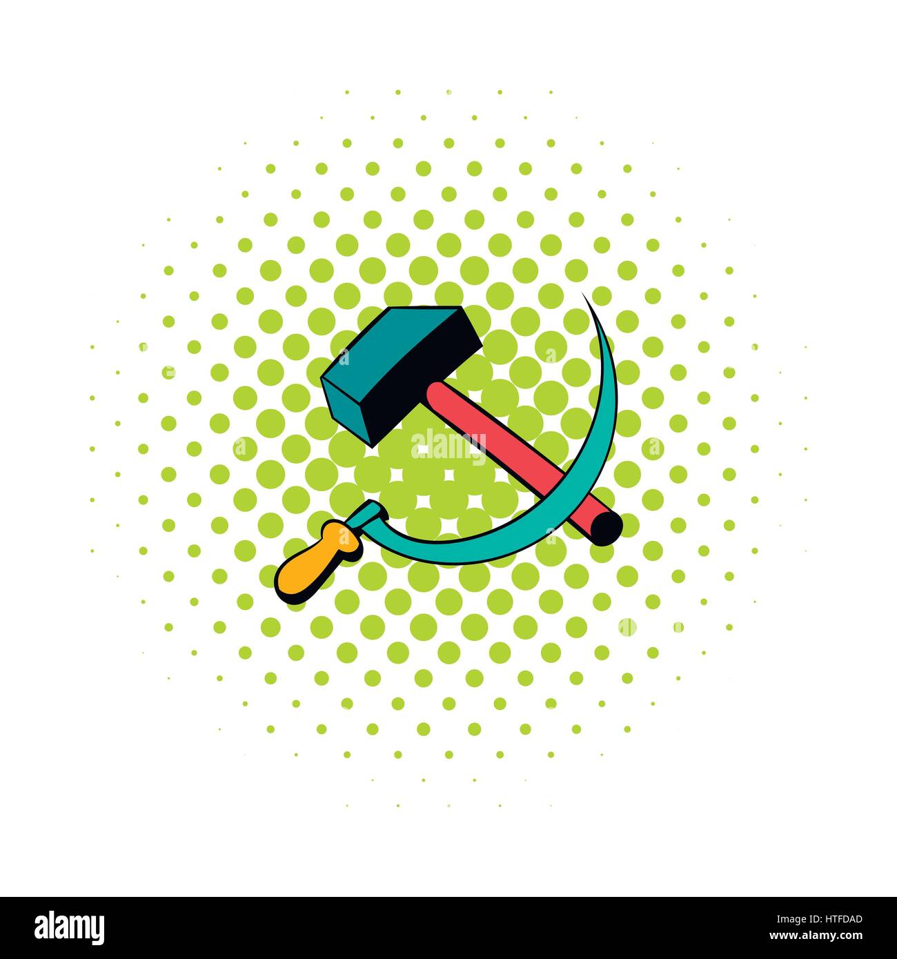 Sickle and the hammer icon, comics style Stock Vector Image & Art Alamy