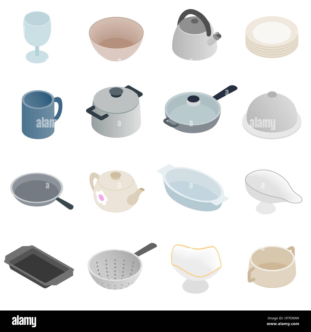 Pastry set icons, isometric 3d style Stock Vector Image & Art - Alamy