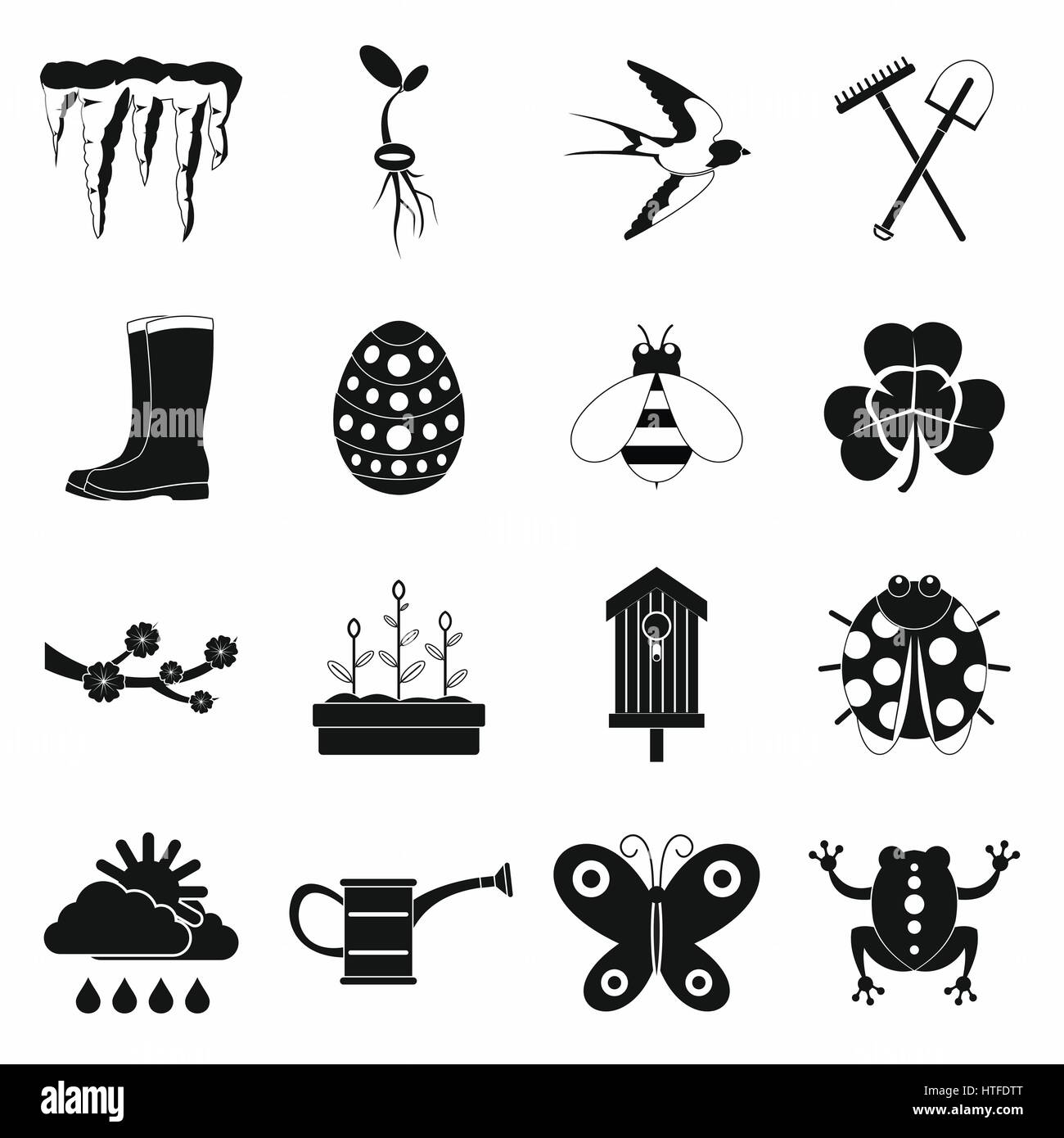 Spring icons set, simple style Stock Vector Image & Art - Alamy